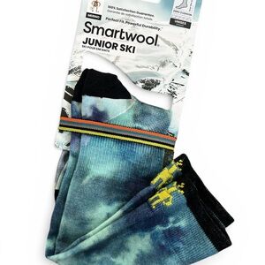 Smartwool Tie-Dye Junior Ski Crew Socks — Blue, Black